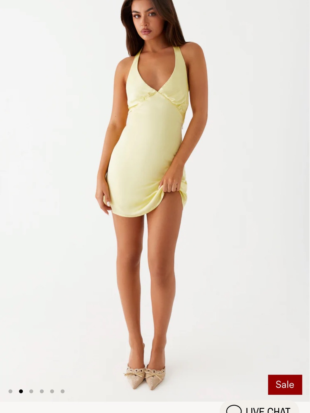 NWT Peppermayo Yellow Silk Mini Dress